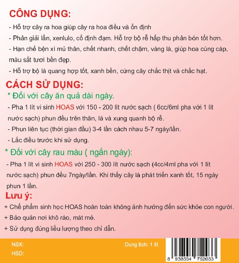 Chế Phẩm Sinh Học Hỗ Trợ Cây Ra Hoa 1L 2